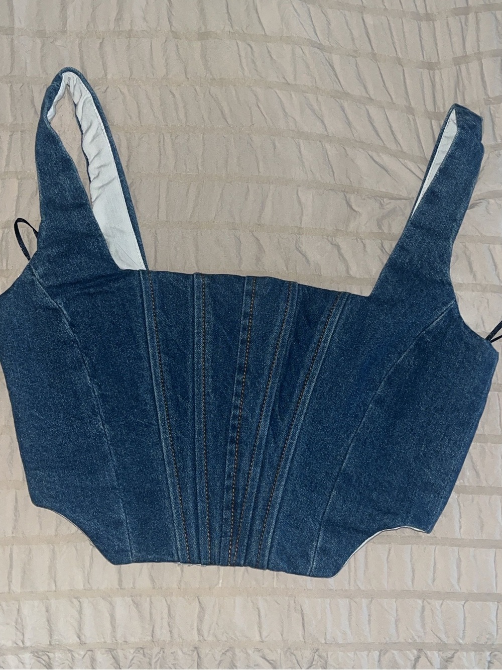 Gianni Bini Denim Corset Top